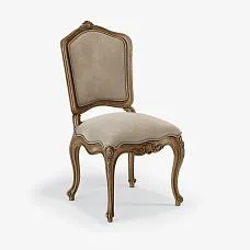 Chair made of solid wood with carved elements, classic style