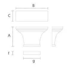 Decorative Capital KL-065 in Furniture Design Drawing