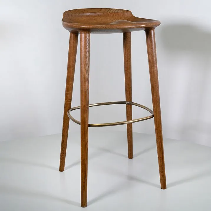 Bar stool Hygge 003-002 made of wood, close-up photo of details