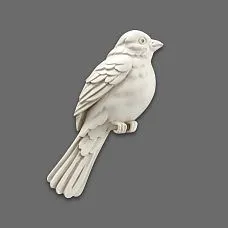 NPU-477L Molded Decoration &ndash; Bird in Close-up