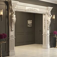 Классический интерьер с деревянным декором N-278