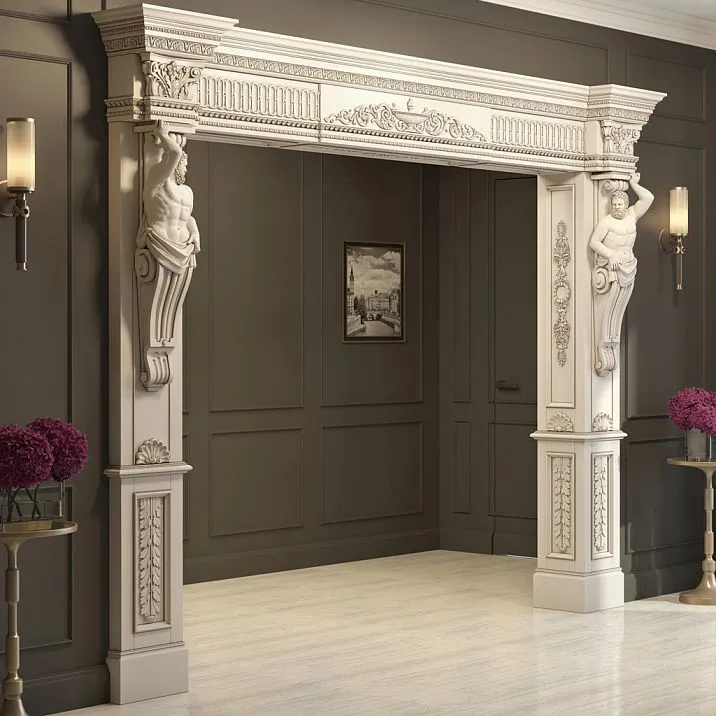 Классический интерьер с деревянным декором N-278