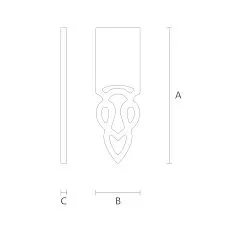 Carved Connecting Element SNL-8, drawing of carved decor from pine
