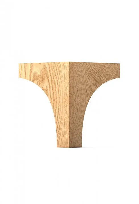 Top view of wooden furniture legs