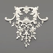 Relief decoration NPU.VRS-001 with elegant floral ornament