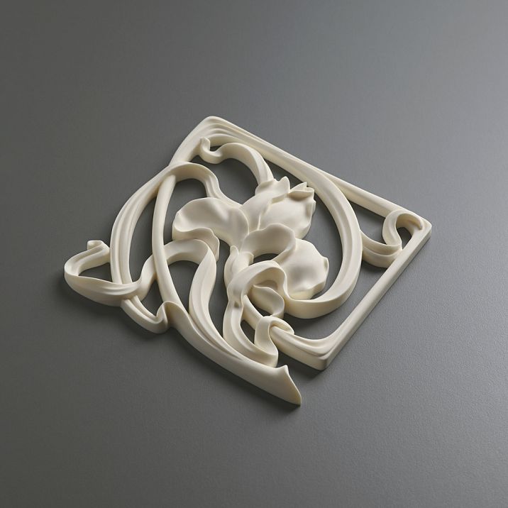 NPU-273L polyurethane trim, left decorative interior and furniture molding. High-quality Stavros polyurethane molding for painting