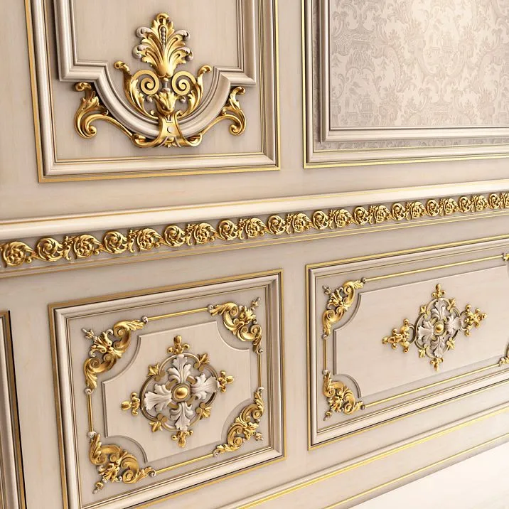 Facade ornament with carved decoration photo, overlay N-154.1