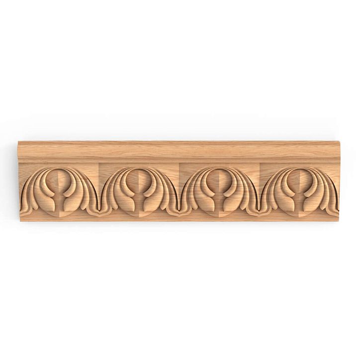 Carved moldings from oak for elegant interior &mdash; drawing