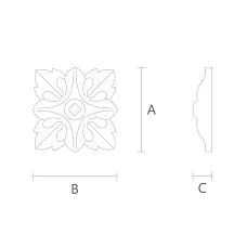 Architectural Element Rose R-013 R-013 Drawing