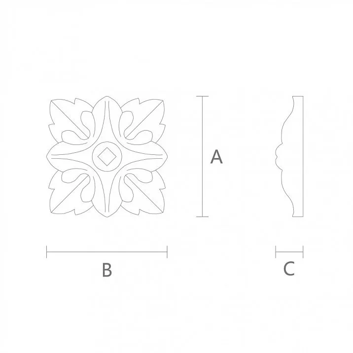 Architectural Element Rose R-013 R-013 Drawing