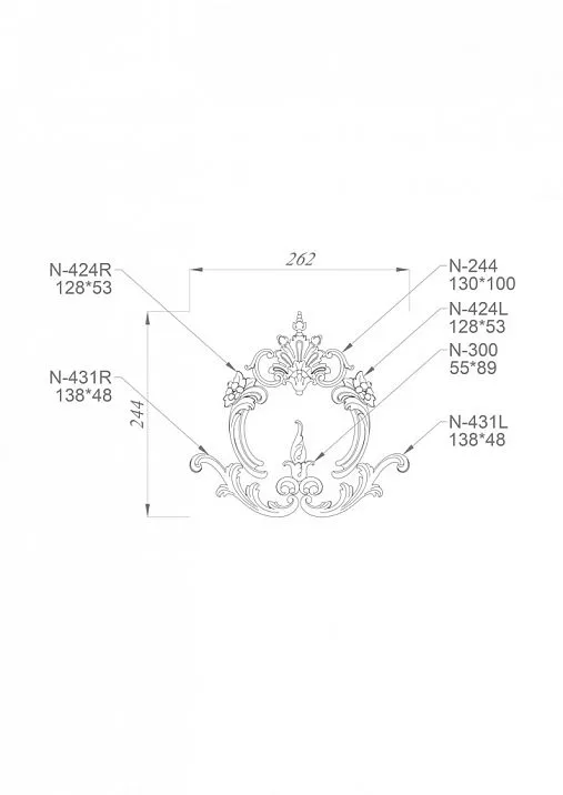 Elegant and beautiful wooden decor set C-030