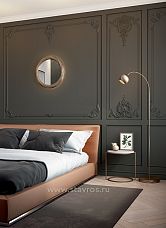 Wooden inlay with carved floral ornament in interior