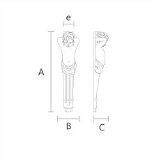 Interior wooden bracket KR-031 drawing