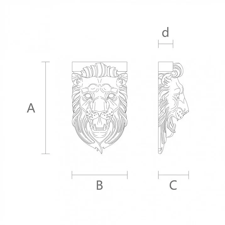 Carved bracket KR-069 schematic