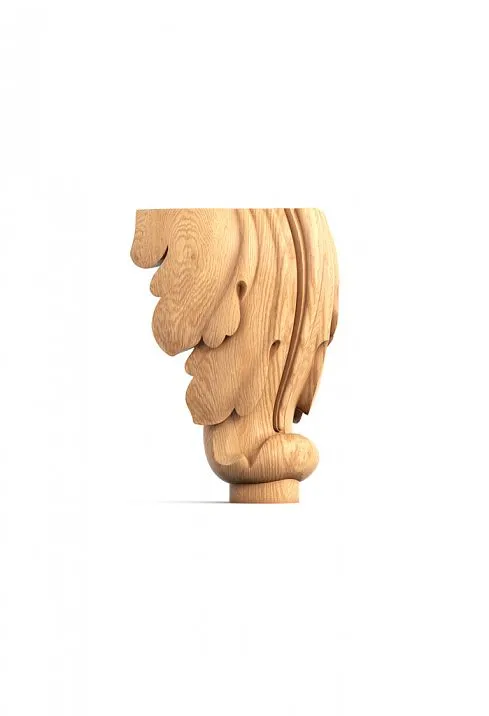 Classic carved legs. Carved furniture leg MN-003 from solid wood
