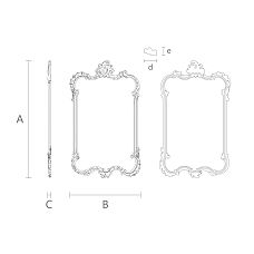 Carved Wooden Frame in Baroque Style - Drawing