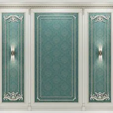 Carved applique N-407 from solid wood in interior photo