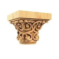 Carved Capital KL-036 from Solid Oak