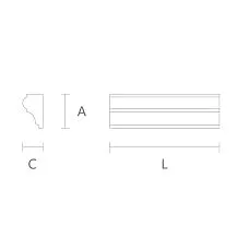 Molding MLD-006 from Solid Oak or Beech, Carved