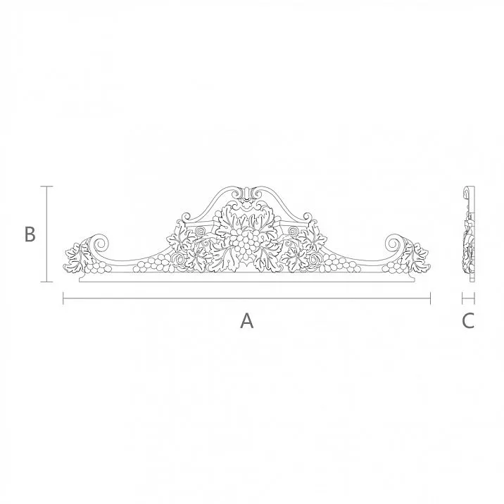 Carved Inlay N-260 from the interior decor store Stavros, drawing