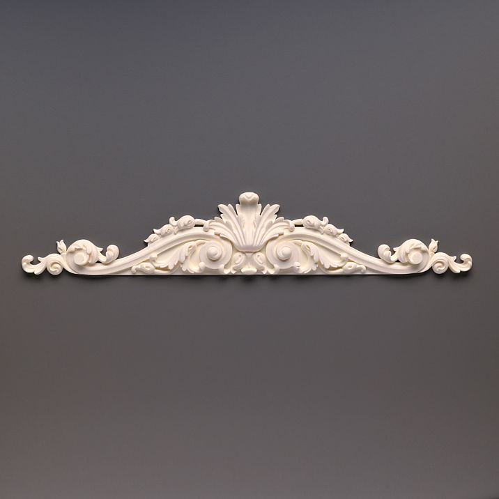 Carved overlay NPU-217 600x109x23 mm polyurethane Stavros above doors. 'Crown' for openings, fireplaces, facades