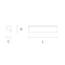 Molding drawing: MLD-014 from solid oak and beech