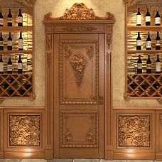 Carved molding K-063, wooden decor for ceiling from the 'Grape' collection