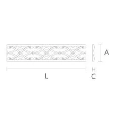 Decorative carved molding K-057 for furniture and facade drawings
