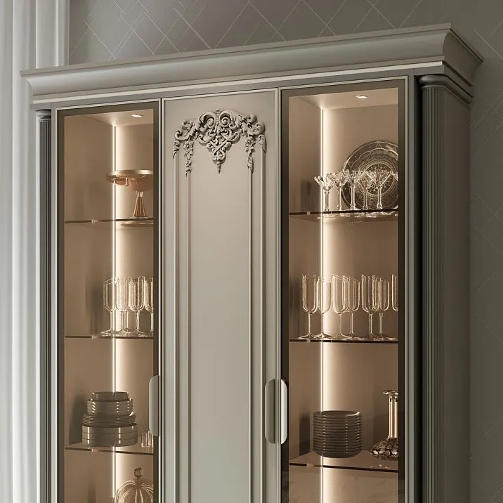 High-Quality Carved Trim View on Doors