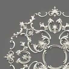 Decorative modular CPU-069 polyurethane molding for walls and ceilings &mdash; full schematic