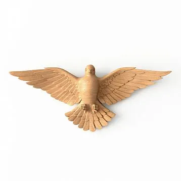 Maskron 'Dove NC-457-1' from oak &mdash; carved church decor element symbolizing the Holy Spirit.