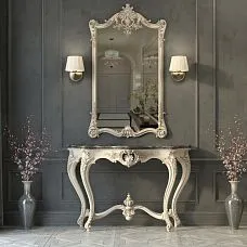 STL-015 console pedestal made of solid wood in interior