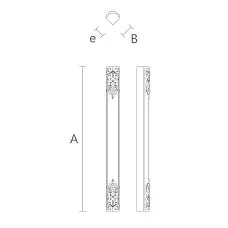 Ash Carved Pilaster DD-008 Drawing