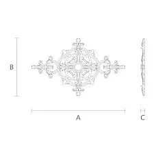 Elegant carved overlay N-154.1 drawing
