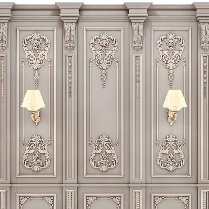 Carved Inserts for Home Decoration, Wooden Decor in Interior Photo