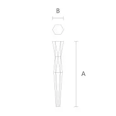 Decorative furniture leg drawing, for coffee tables