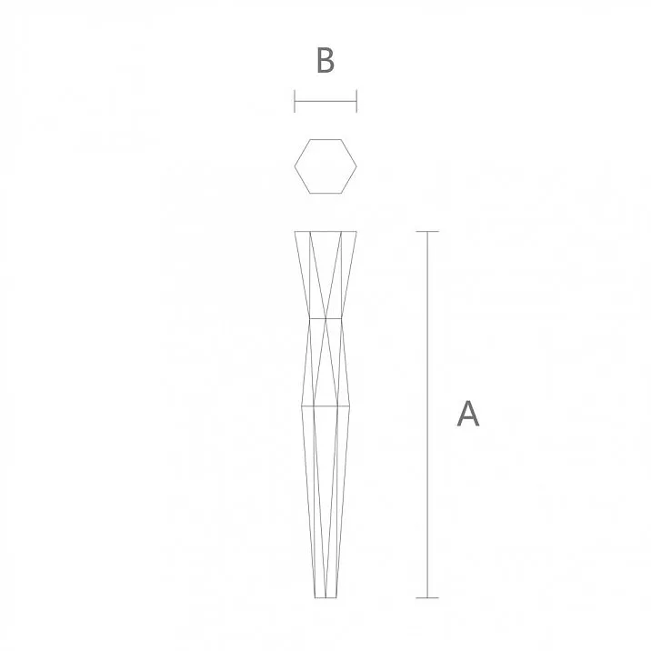 Decorative furniture leg drawing, for coffee tables