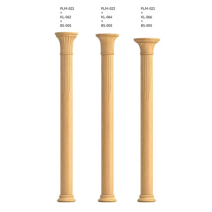 Pilaster PLM-022, photo of base options for pilaster