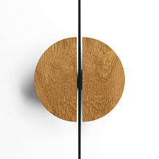 Wooden semi-circular furniture handle