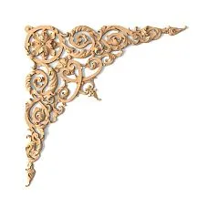 Wood carving with floral pattern &mdash; carved applique N-330 for walls and ceilings