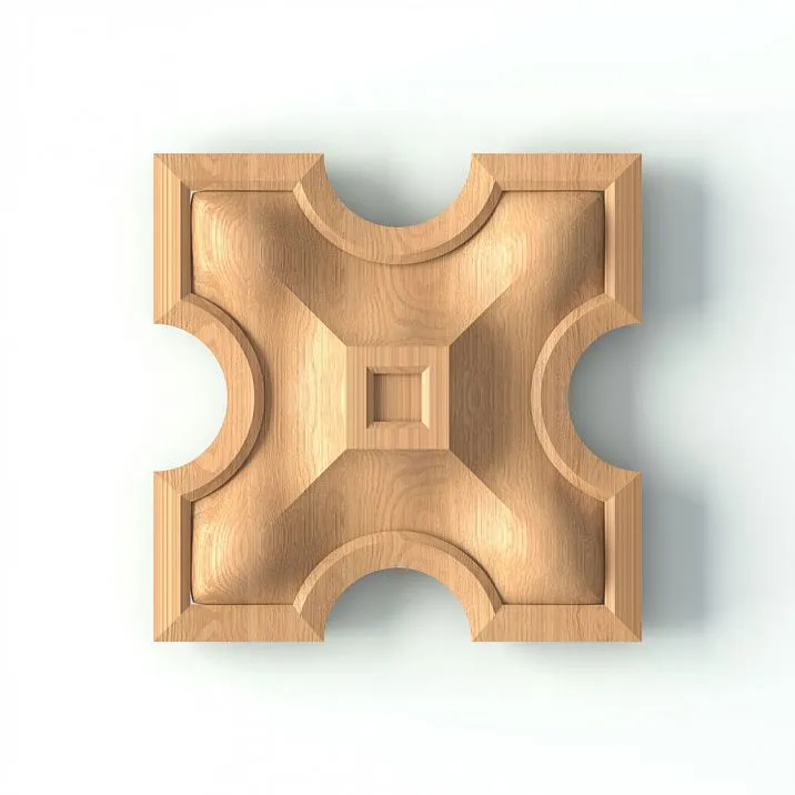 Carved Rosette R-065 on Door Panel