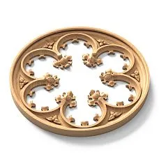 Carved Rosette R-076 in Interior Composition