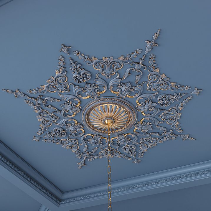 Wooden decor on ceiling photo