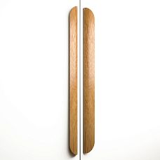 Wave HL-006 Surface-Mounted Wooden Handle from Oak or Beech for Doors