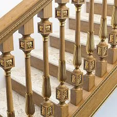 Carved Rosette R-020 Photo of Staircase