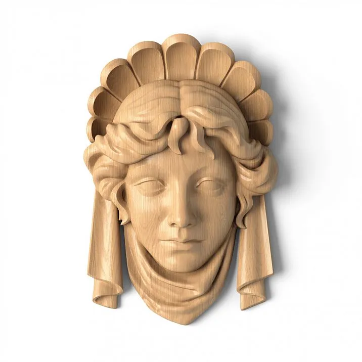 Mask in the form of a woman's head, classic home decoration