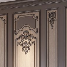 Carved overlay N.VRS-005 made of wood &mdash; interior photo decoration for walls and furniture facades