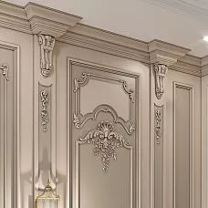 Wall decoration with molding using NPU.VRS-002-3 in a classic interior
