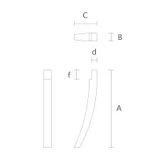 Drawing of modern wooden legs
