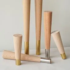 Ножки деревянные для мебели с металлическими наконечниками MN-148